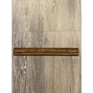 Vintage Browns Business College 12” Wooden Ruler & Pencil Rack